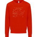 US National Parks Hiking Trekking Walking Mens Sweatshirt Jumper Bright Red