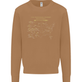 US National Parks Hiking Trekking Walking Mens Sweatshirt Jumper Caramel Latte