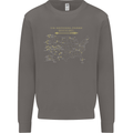 US National Parks Hiking Trekking Walking Mens Sweatshirt Jumper Charcoal