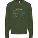 US National Parks Hiking Trekking Walking Mens Sweatshirt Jumper Forest Green