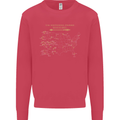 US National Parks Hiking Trekking Walking Mens Sweatshirt Jumper Heliconia