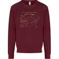 US National Parks Hiking Trekking Walking Mens Sweatshirt Jumper Maroon