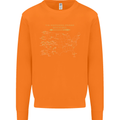 US National Parks Hiking Trekking Walking Mens Sweatshirt Jumper Orange