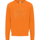 US National Parks Hiking Trekking Walking Mens Sweatshirt Jumper Orange