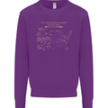 US National Parks Hiking Trekking Walking Mens Sweatshirt Jumper Purple