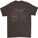 US National Parks Hiking Trekking Walking Mens T-Shirt Cotton Gildan Dark Chocolate