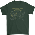 US National Parks Hiking Trekking Walking Mens T-Shirt Cotton Gildan Forest Green