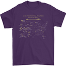 US National Parks Hiking Trekking Walking Mens T-Shirt Cotton Gildan Purple