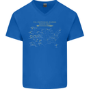 US National Parks Hiking Trekking Walking Mens V-Neck Cotton T-Shirt Royal Blue