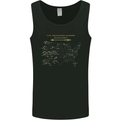 US National Parks Hiking Trekking Walking Mens Vest Tank Top Black
