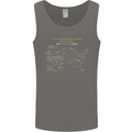 US National Parks Hiking Trekking Walking Mens Vest Tank Top Charcoal
