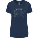 US National Parks Hiking Trekking Walking Womens Wider Cut T-Shirt Navy Blue
