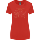 US National Parks Hiking Trekking Walking Womens Wider Cut T-Shirt Red