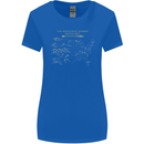 US National Parks Hiking Trekking Walking Womens Wider Cut T-Shirt Royal Blue