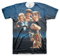 E.T extra terrestrial alloverprint mens t-shirt multi coloured film tee 
