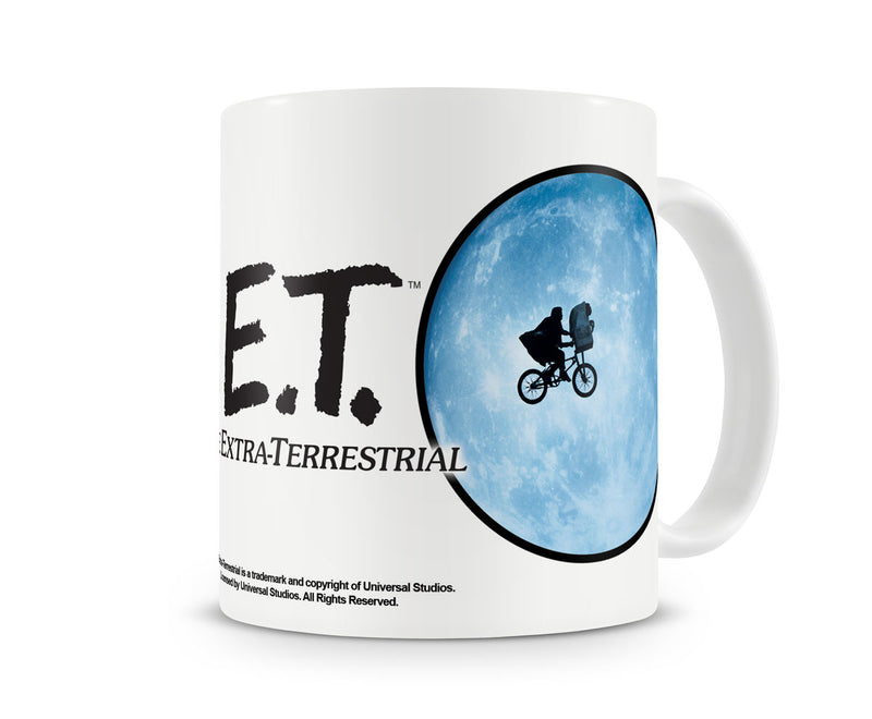 E.T extra terrestrial film to the moon white coffee mug cup