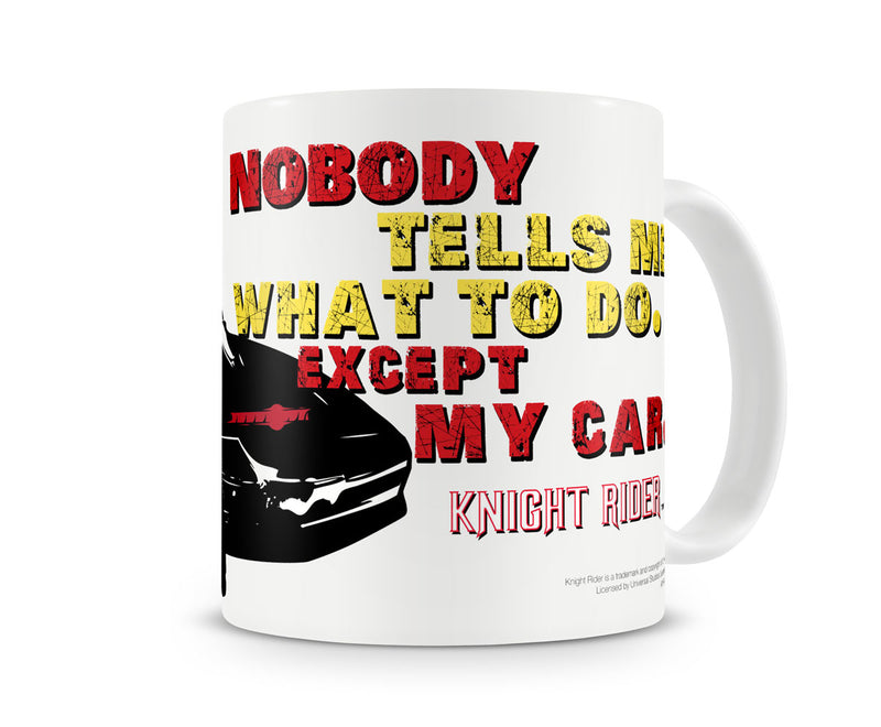 Knight rider nobody tells me what to do white tv series coffee mug cup