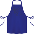 U Dropped Your Brain Sarcastic Dumb Stupid Cotton Apron 100% Organic Royal Blue