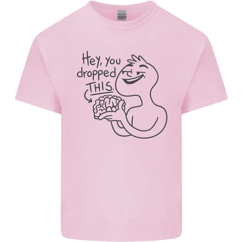U Dropped Your Brain Sarcastic Dumb Stupid Mens Cotton T-Shirt Tee Top Light Pink