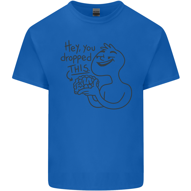 U Dropped Your Brain Sarcastic Dumb Stupid Mens Cotton T-Shirt Tee Top Royal Blue