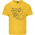 U Dropped Your Brain Sarcastic Dumb Stupid Mens Cotton T-Shirt Tee Top Yellow