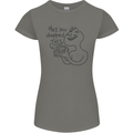 U Dropped Your Brain Sarcastic Dumb Stupid Womens Petite Cut T-Shirt Charcoal