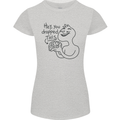 U Dropped Your Brain Sarcastic Dumb Stupid Womens Petite Cut T-Shirt Sports Grey