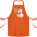 U Dropped Your Brain Sarcastic Stupid Dumb Cotton Apron 100% Organic Orange