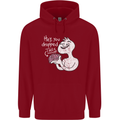 U Dropped Your Brain Sarcastic Stupid Dumb Mens 80% Cotton Hoodie Red