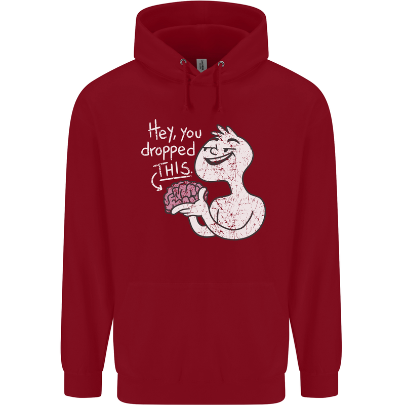 U Dropped Your Brain Sarcastic Stupid Dumb Mens 80% Cotton Hoodie Red