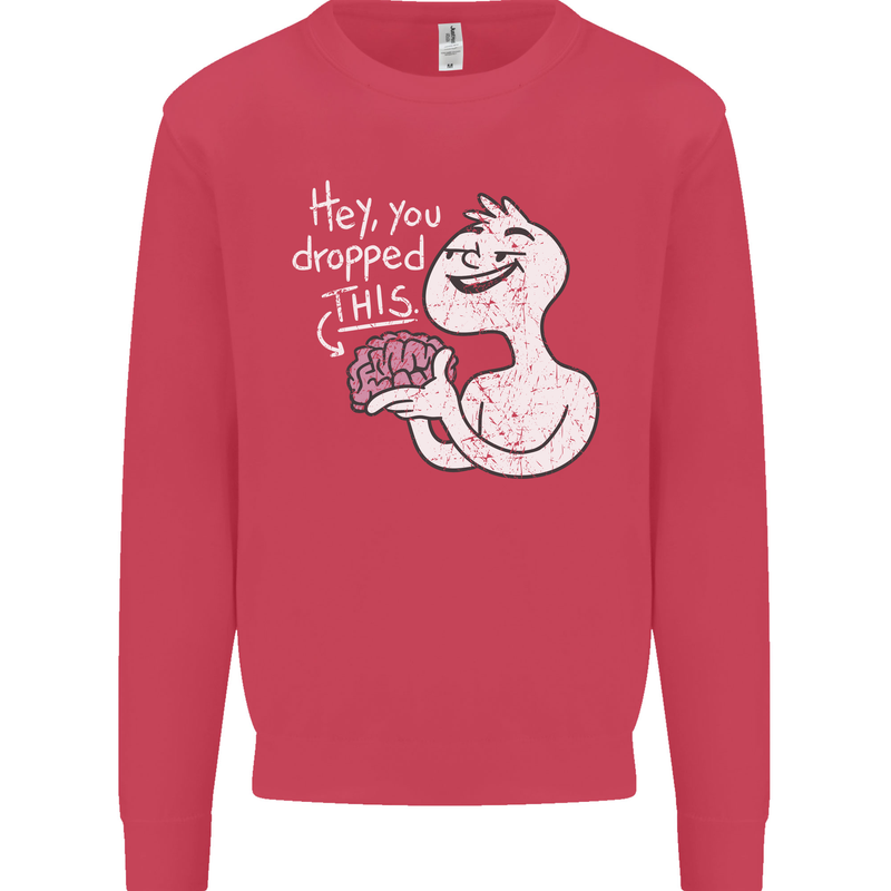 U Dropped Your Brain Sarcastic Stupid Dumb Mens Sweatshirt Jumper Heliconia