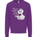 U Dropped Your Brain Sarcastic Stupid Dumb Mens Sweatshirt Jumper Purple