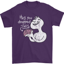 U Dropped Your Brain Sarcastic Stupid Dumb Mens T-Shirt 100% Cotton Purple