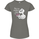 U Dropped Your Brain Sarcastic Stupid Dumb Womens Petite Cut T-Shirt Charcoal