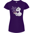 U Dropped Your Brain Sarcastic Stupid Dumb Womens Petite Cut T-Shirt Purple