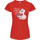 U Dropped Your Brain Sarcastic Stupid Dumb Womens Petite Cut T-Shirt Red