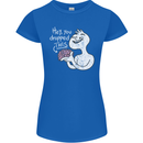 U Dropped Your Brain Sarcastic Stupid Dumb Womens Petite Cut T-Shirt Royal Blue
