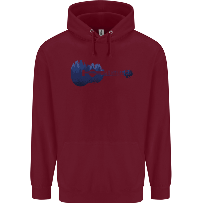 Ukulele Forest Guitar Music Guitarist Childrens Kids Hoodie Maroon