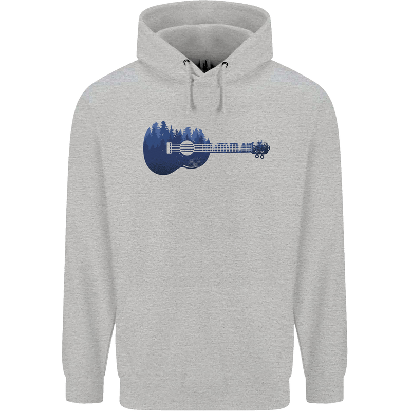 Ukulele Forest Guitar Music Guitarist Childrens Kids Hoodie Sports Grey