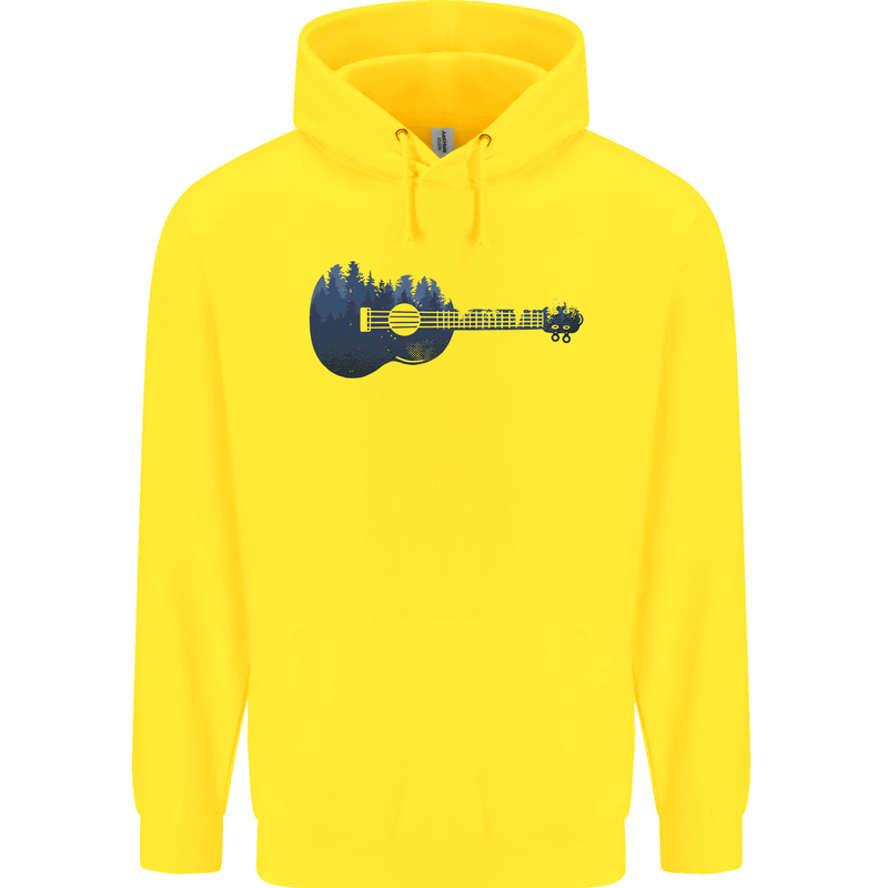 Ukulele Forest Guitar Music Guitarist Childrens Kids Hoodie Yellow