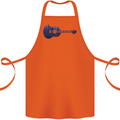 Ukulele Forest Guitar Music Guitarist Cotton Apron 100% Organic Orange