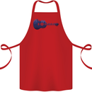 Ukulele Forest Guitar Music Guitarist Cotton Apron 100% Organic Red
