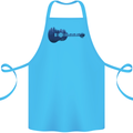 Ukulele Forest Guitar Music Guitarist Cotton Apron 100% Organic Turquoise