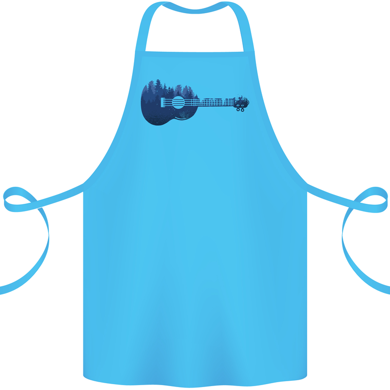 Ukulele Forest Guitar Music Guitarist Cotton Apron 100% Organic Turquoise