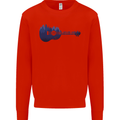 Ukulele Forest Guitar Music Guitarist Kids Sweatshirt Jumper Bright Red