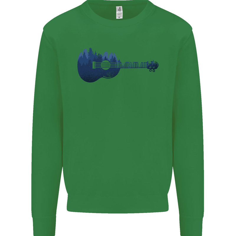 Ukulele Forest Guitar Music Guitarist Kids Sweatshirt Jumper Irish Green