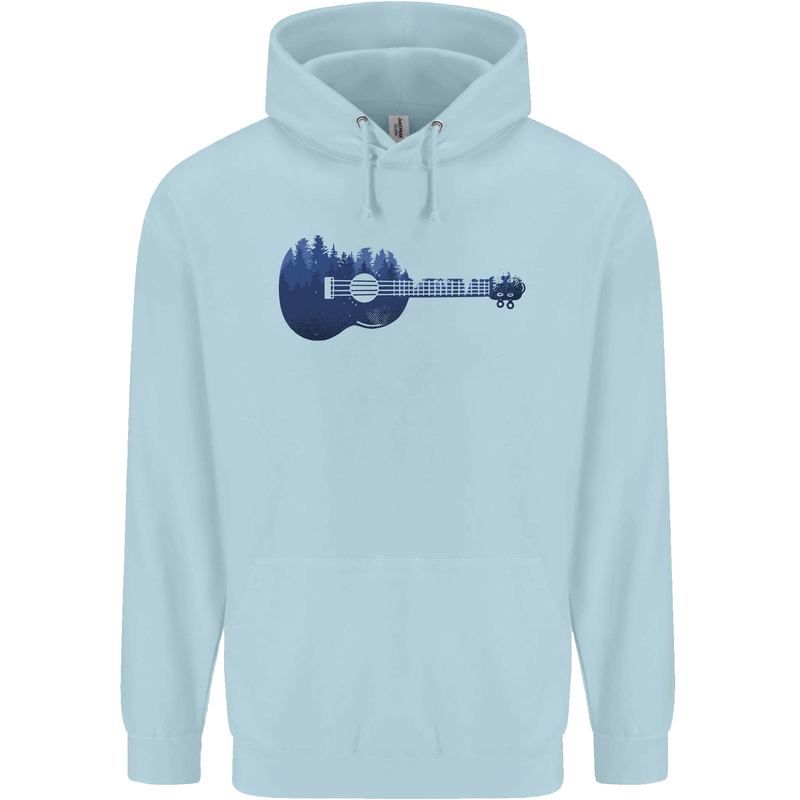 Ukulele Forest Guitar Music Guitarist Mens 80% Cotton Hoodie Light Blue