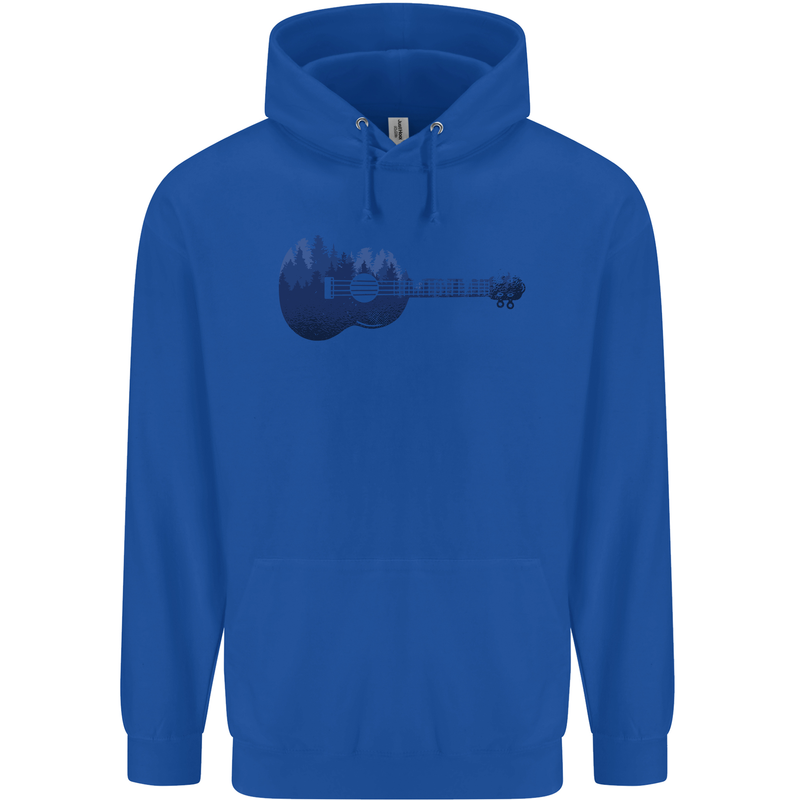 Ukulele Forest Guitar Music Guitarist Mens 80% Cotton Hoodie Royal Blue