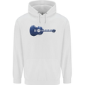Ukulele Forest Guitar Music Guitarist Mens 80% Cotton Hoodie White