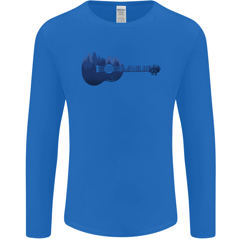 Ukulele Forest Guitar Music Guitarist Mens Long Sleeve T-Shirt Royal Blue